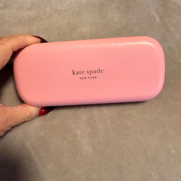 kate spade Handbags - Kate Spade Pink & Green Hard Eyeglass Case "So Happy To See You" KSNY